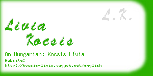 livia kocsis business card
