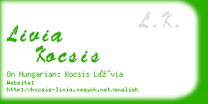 livia kocsis business card